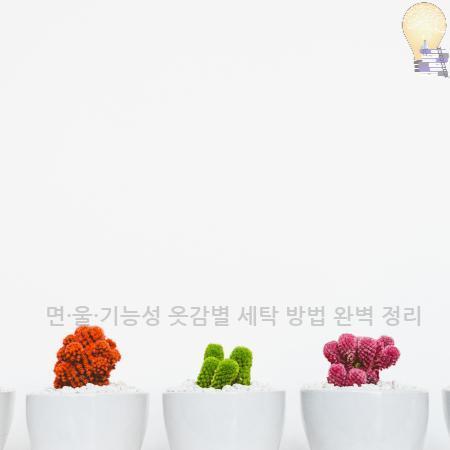 2.면·울·기능성 옷감별 세탁 방법 완벽 정리